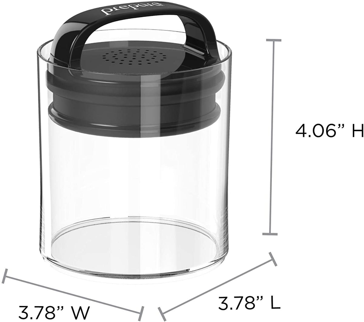 Prepara Evak Fresh Saver 1.8 Qt. Clear SAN Plastic Round Airtight Food  Storage Container with Push Down Lid 3043-B