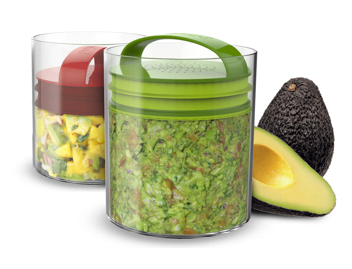 Prepara Evak Super Savor 1 Qt. Clear SAN Plastic Round Airtight Food  Storage Container with Green Push Down Lid 3054-SM