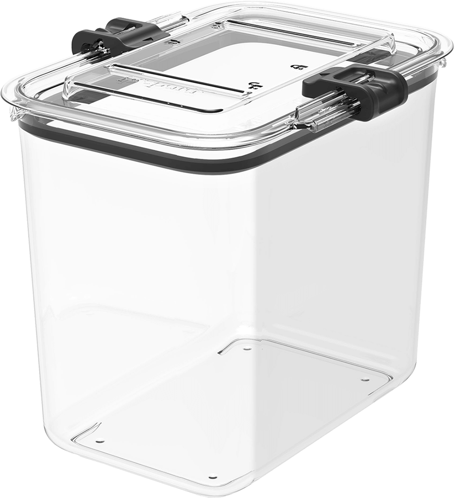 Transparent Storage Box, Plastic Sliding Kitchen Storage Container