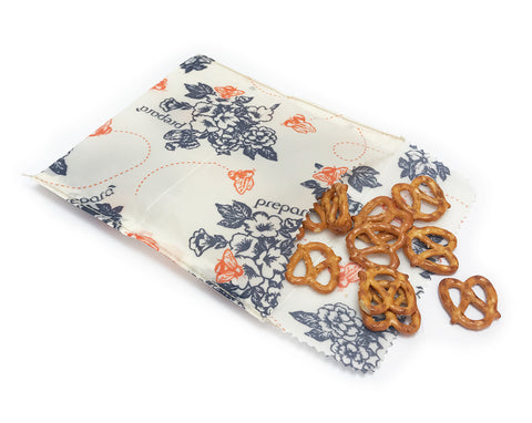 Natural Beewax Food Wrap (Floral) - Set 3 Bags