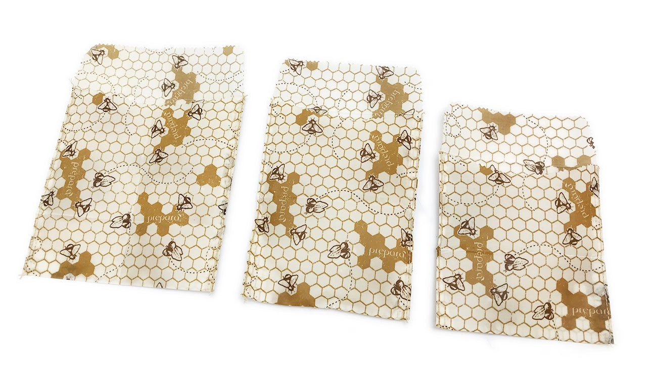 Natural Beewax Food Wrap (Honeycomb) - Set 3 Bags