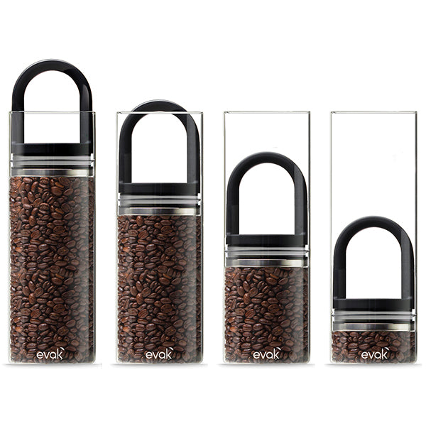 EVAK Glass Food Storage - Rubberized Black Original Handle